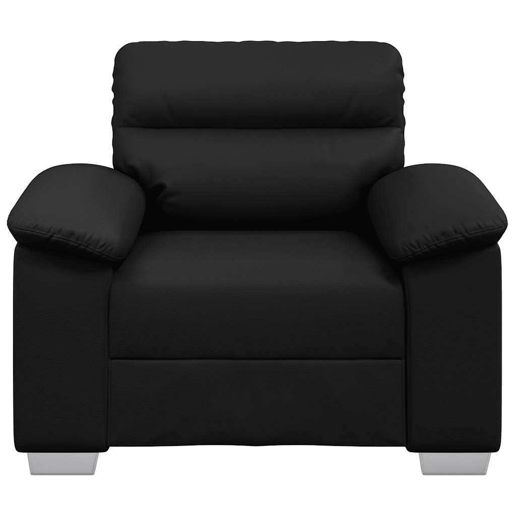 Fauteuil Kunstleer 60 cm Zwart