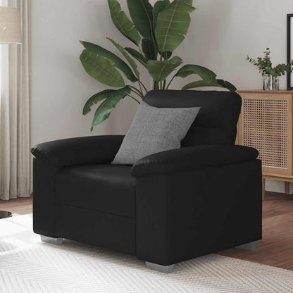 Fauteuil Kunstleer 60 cm Zwart