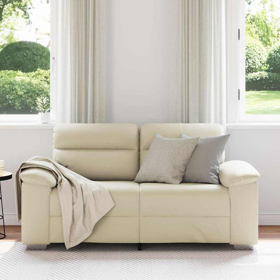 2-zitsbank crème 160x81x84 cm kunstleer