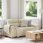 2-seater sofa cream 160x81x84 cm artificial leather