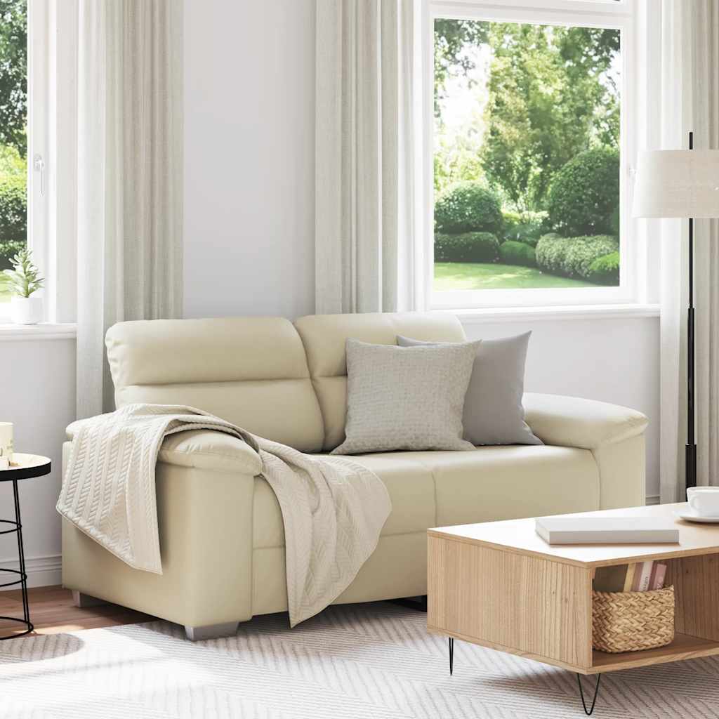 2-zitsbank crème 160x81x84 cm kunstleer