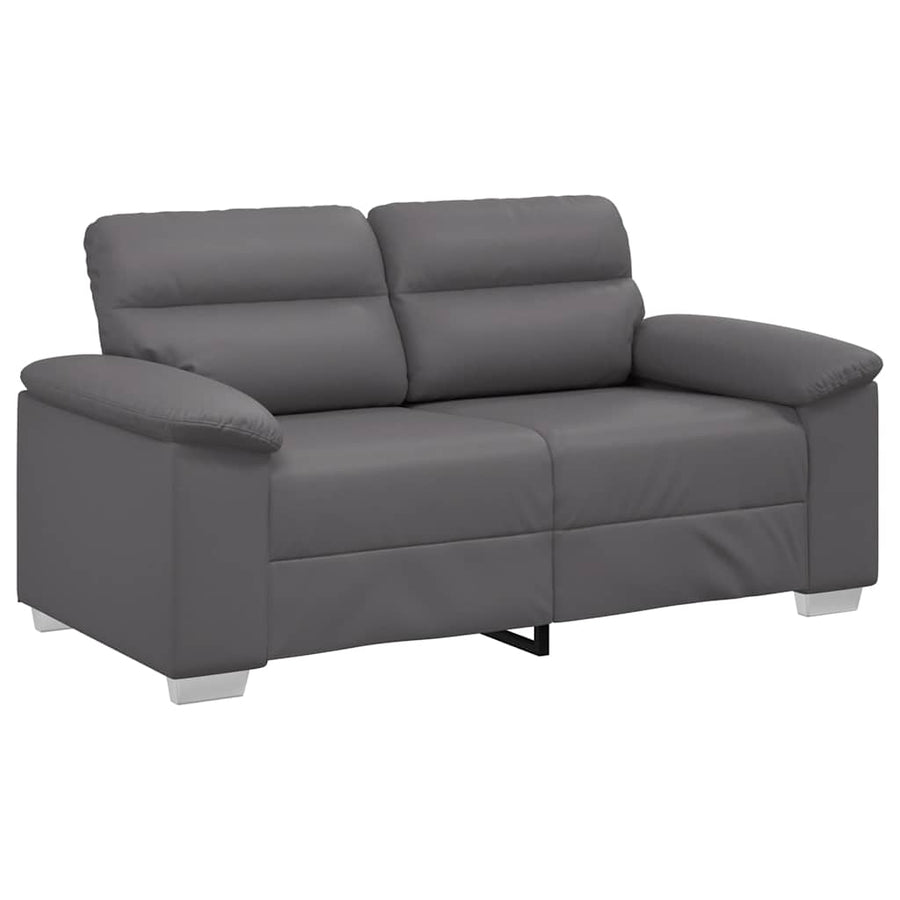 2-zitsbank grijs 120 cm kunstleer