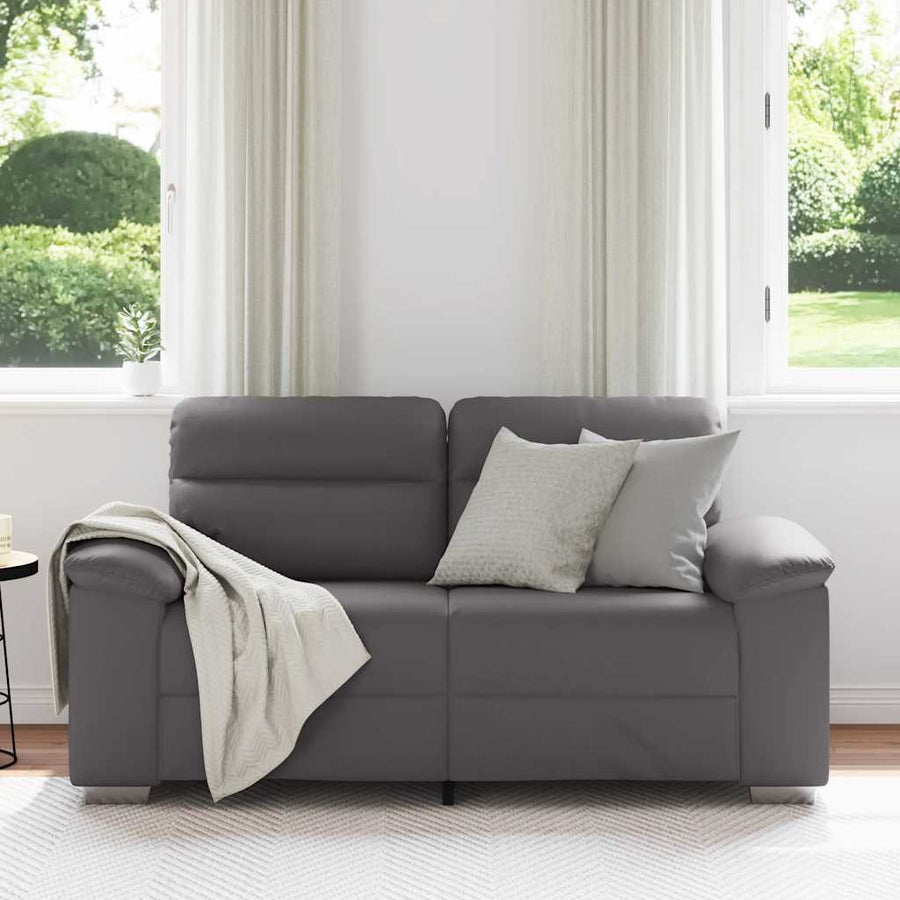 2-zitsbank grijs 120 cm kunstleer