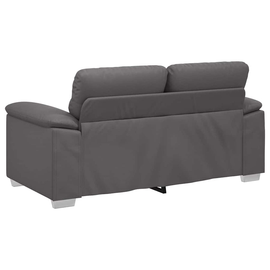 2-zitsbank grijs 120 cm kunstleer