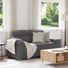 2-zitsbank grijs kunstleer 120 cm