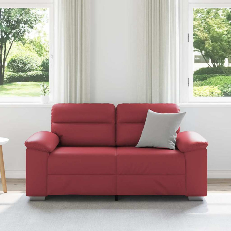 2-zitsbank wijnrood 160x81x84 cm kunstleer
