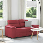 2-seater sofa wine red 160x81x84 cm faux leather