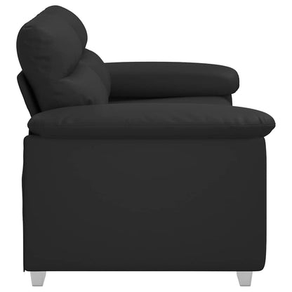 Tweezitsbank Kunstleer 120 cm Zwart