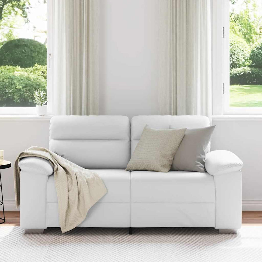 2-zitsbank wit 120 cm kunstleer