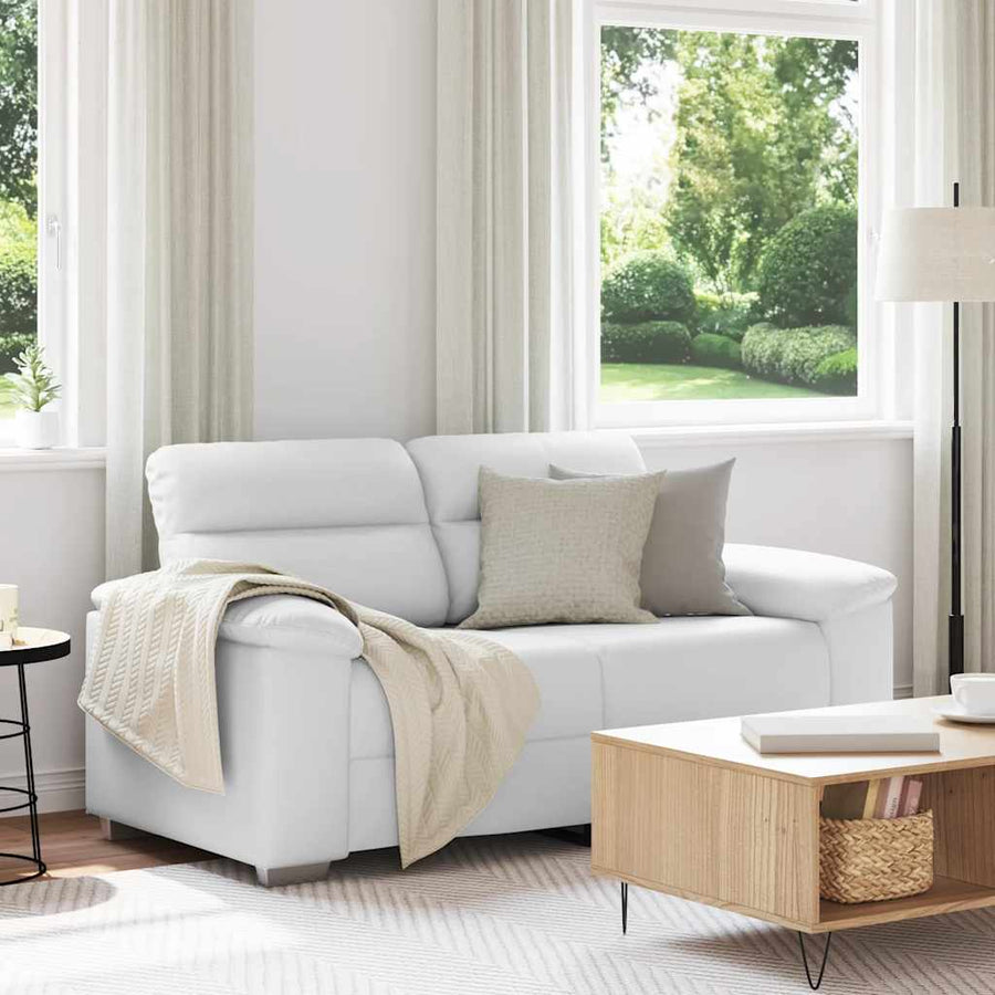 2-zitsbank wit 120 cm kunstleer