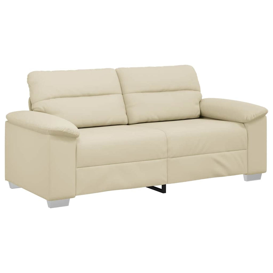 2-zitsbank crème 140 cm kunstleer