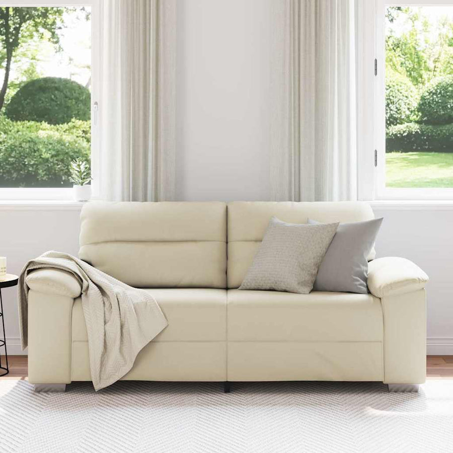 2-zitsbank crème 140 cm kunstleer