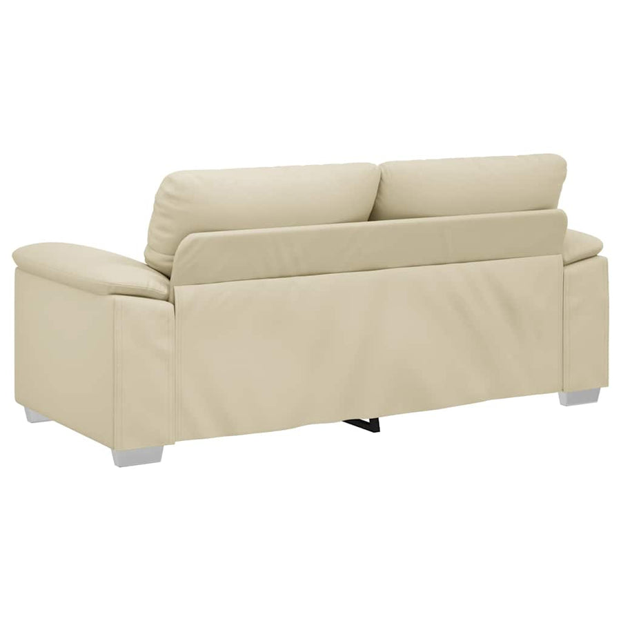 2-zitsbank crème 140 cm kunstleer