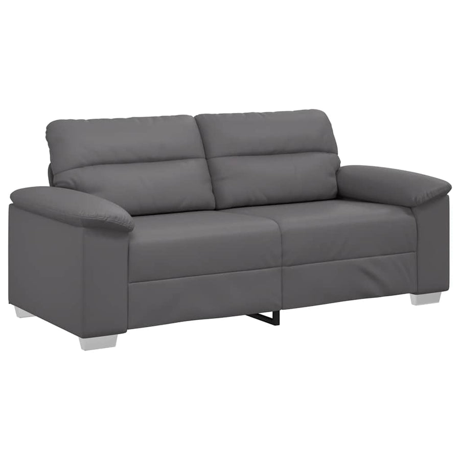 2-zitsbank grijs 140 cm kunstleer