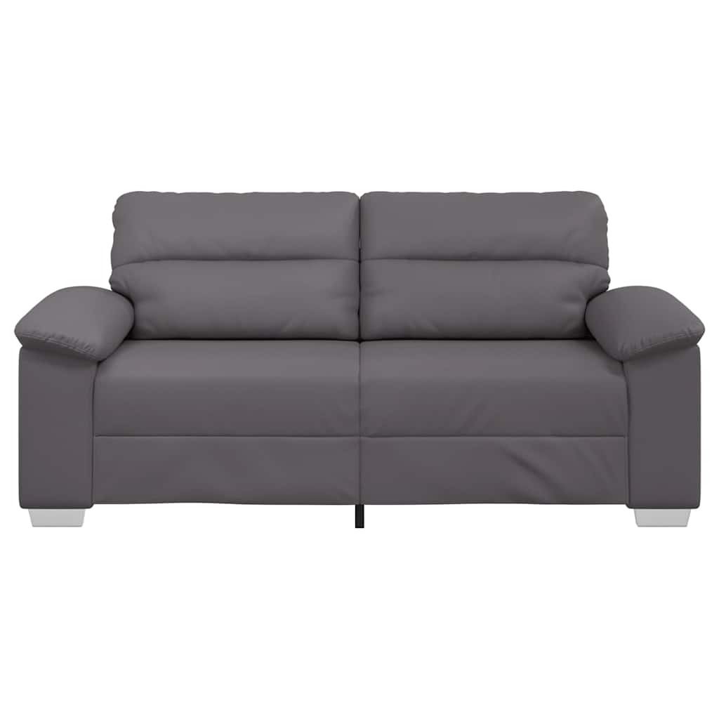 2-zitsbank grijs 140 cm kunstleer