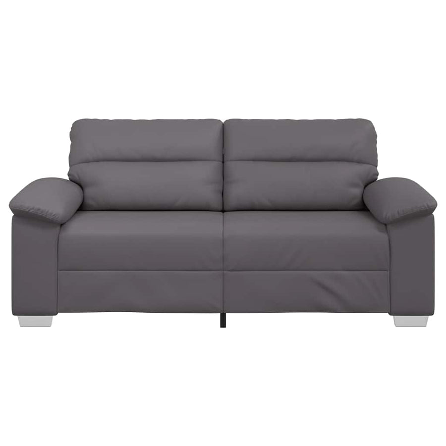 2-zitsbank grijs 140 cm kunstleer