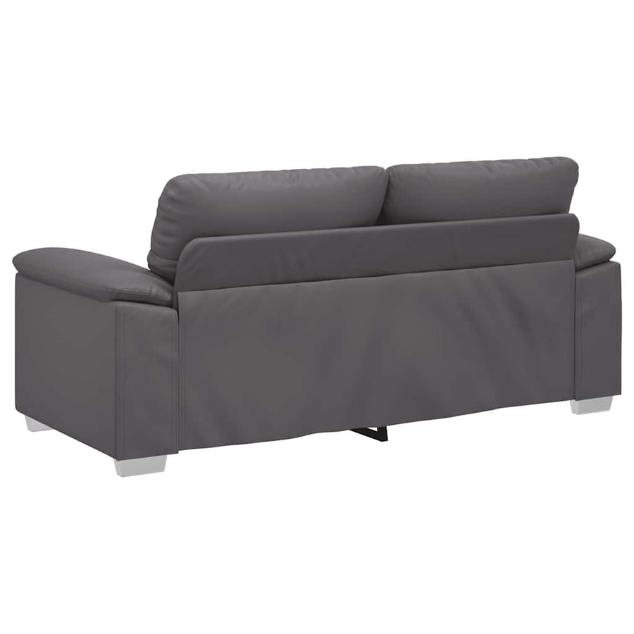 2-zitsbank grijs 140 cm kunstleer