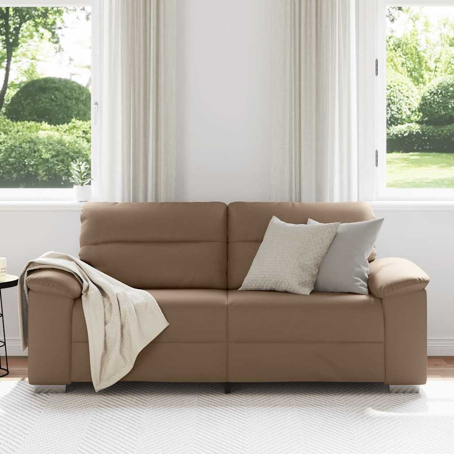 Tweezitsbank Kunstleer Kleurig 140 cm Cappuccino