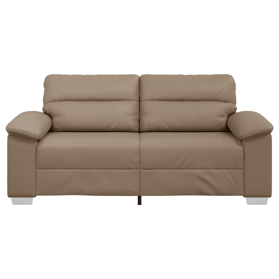 Tweezitsbank Kunstleer Kleurig 140 cm Cappuccino