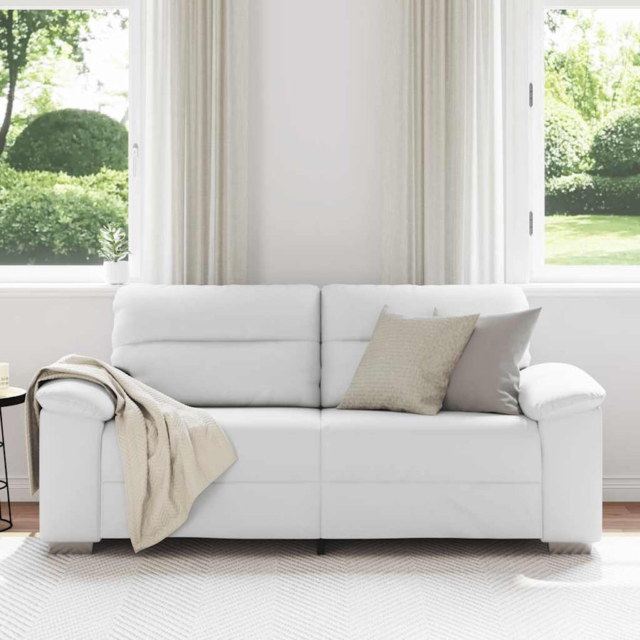 2-zitsbank wit 140 cm kunstleer