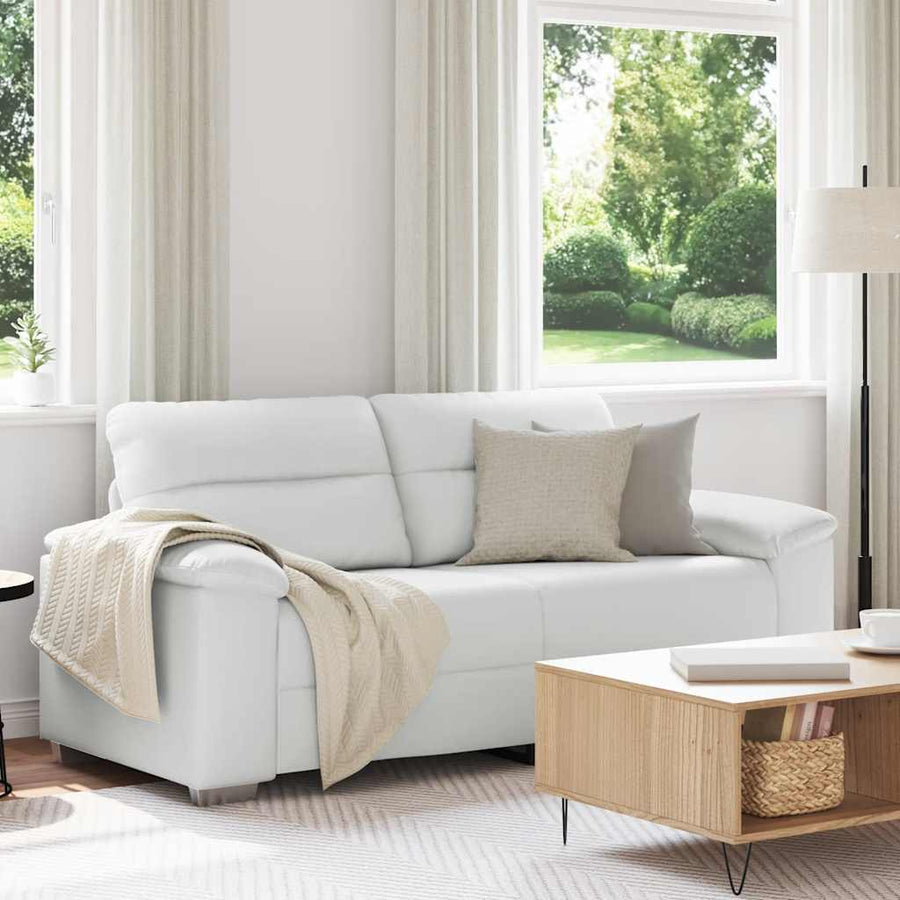 2-zitsbank wit 140 cm kunstleer