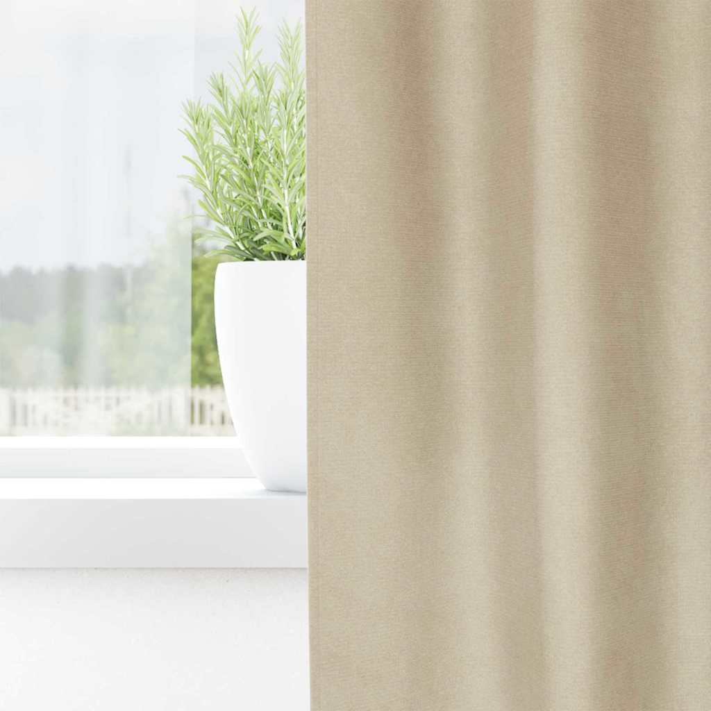 Verduisterende gordijnen 2 pcs Crème 140 x 260 cm Fluweel