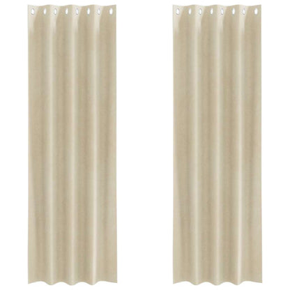Verduisterende gordijnen 2 pcs Crème 140 x 260 cm Fluweel