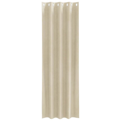 Verduisterende gordijnen 2 pcs Crème 140 x 260 cm Fluweel