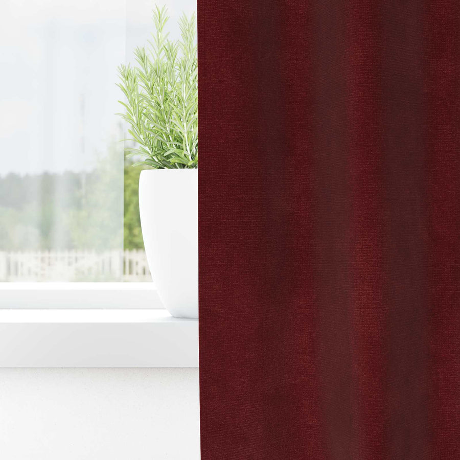 Verduisterende Gordijnen 2 Pcs Fluweel Wijnrood 140 x 225 cm met hanglussen
