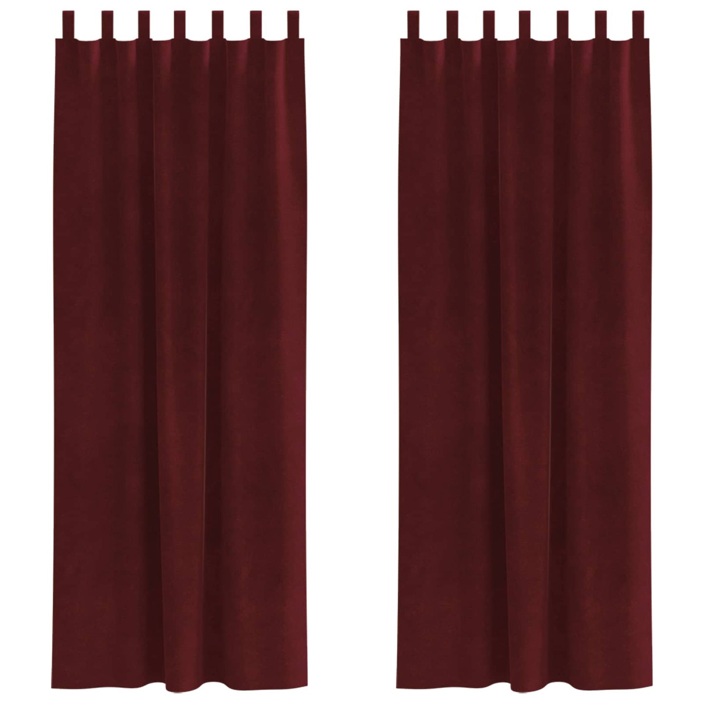 Verduisterende Gordijnen 2 Pcs Fluweel Wijnrood 140 x 225 cm met hanglussen