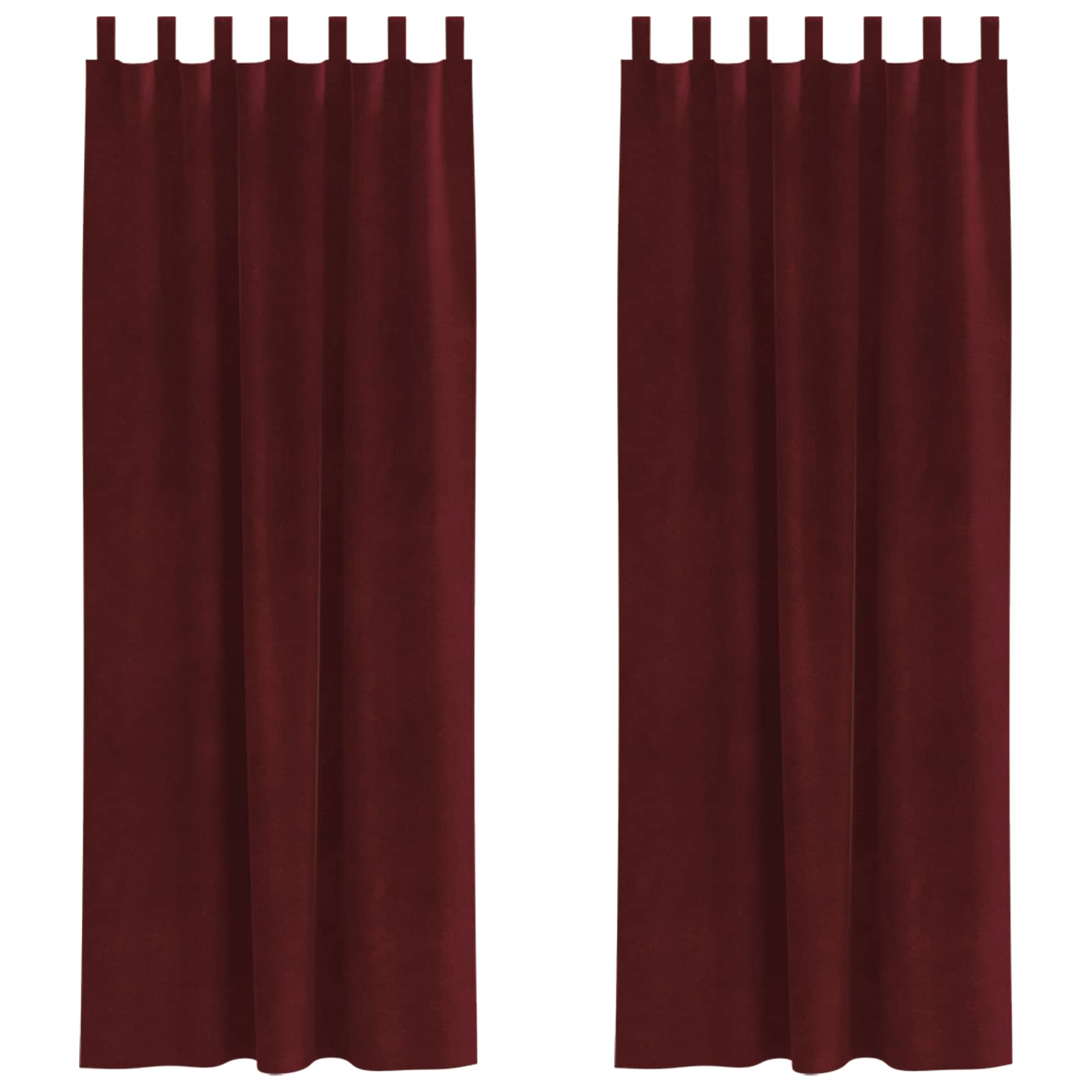 Verduisterende Gordijnen 2 Pcs Fluweel Wijnrood 140 x 225 cm met hanglussen