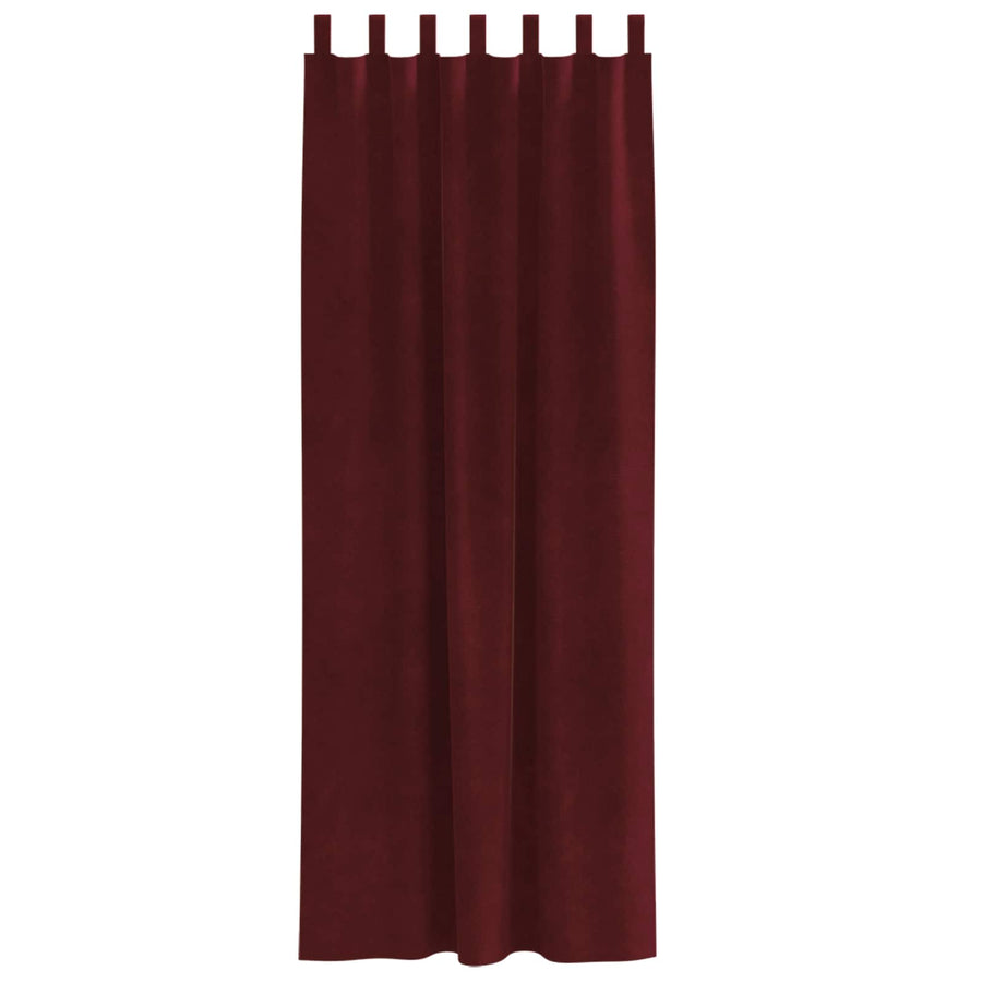 Verduisterende Gordijnen 2 Pcs Fluweel Wijnrood 140 x 225 cm met hanglussen