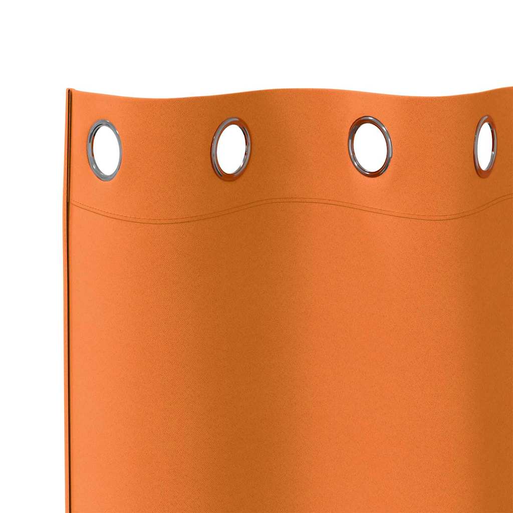 Zwart-out Gordijnen met Ringen 2 pcs Feloranje 225 x 140 cm