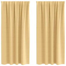 Gordijnen met gordijnen 2 pcs Beige Polyester