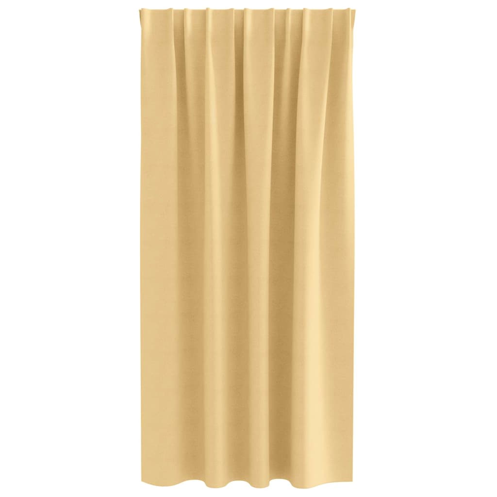 Gordijnen met gordijnen 2 pcs Beige Polyester