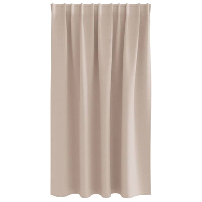 Zwart-Out Gordijnen Met Ringen Polyester Taupe Kopband tape 140 cm