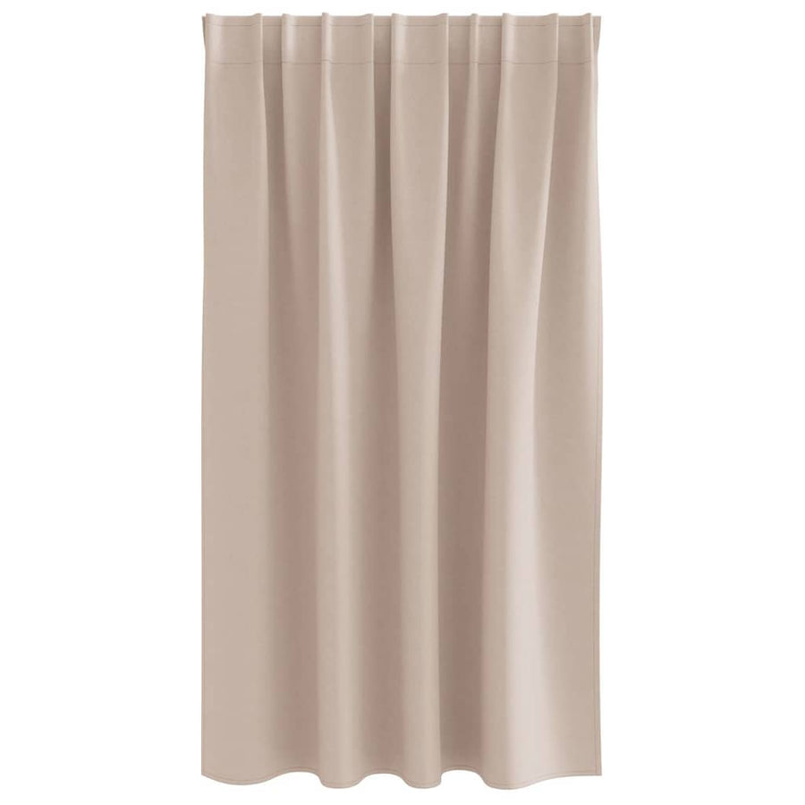 Zwart-Out Gordijnen Met Ringen Polyester Taupe Kopband tape 140 cm
