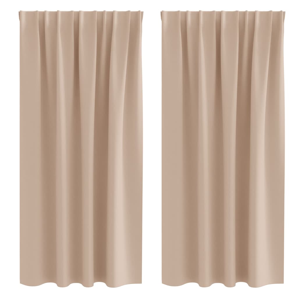 Gordijnen met gordijnen 2 pcs Taupe Polyester