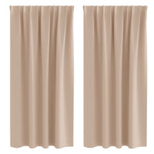 Gordijnen met gordijnen 2 pcs Taupe Polyester