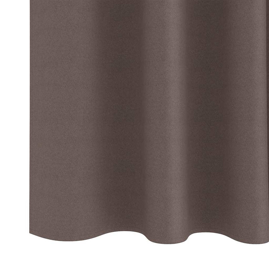 Gordijnen met gordijnen 2 pcs Donkerbruin Polyester