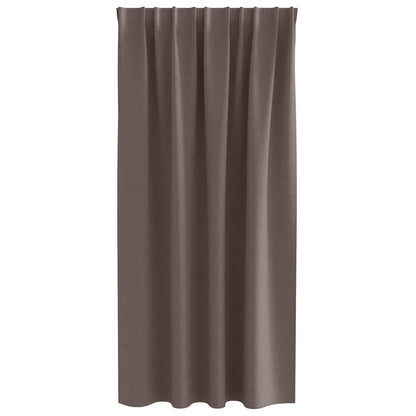 Gordijnen met gordijnen 2 pcs Donkerbruin Polyester