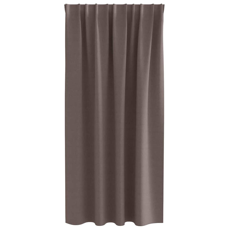 Gordijnen met gordijnen 2 pcs Donkerbruin Polyester