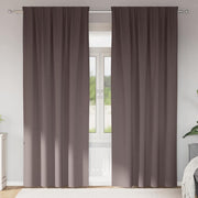 Verduisterende gordijnen 2 stuks 225x140 cm donkerbruin