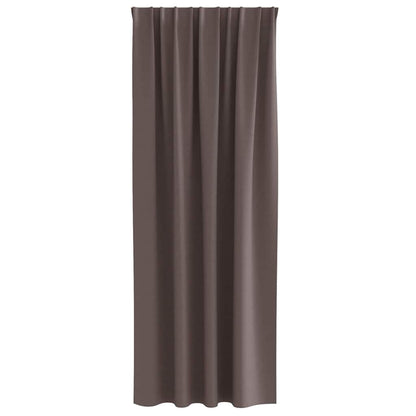 Gordijnen met gordijnen 2 pcs Donkerbruin Polyester