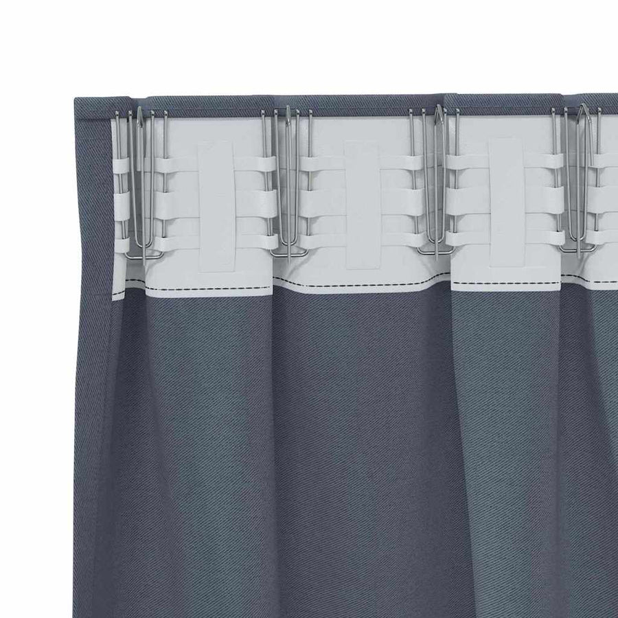 Gordijnen met gordijnen 2 pcs Antraciet Polyester