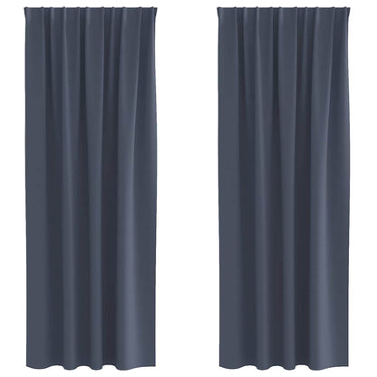 Gordijnen met gordijnen 2 pcs Antraciet Polyester