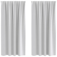 Gordijnen met gordijnen 2 pcs Lichtgrijs Polyester