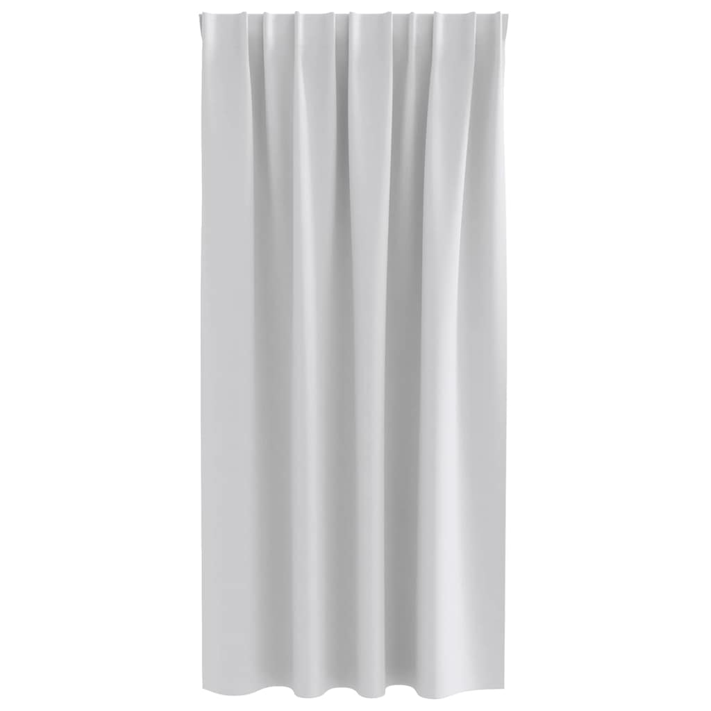 Gordijnen met gordijnen 2 pcs Lichtgrijs Polyester