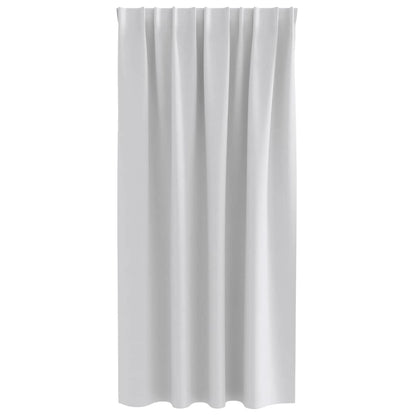 Gordijnen met gordijnen 2 pcs Lichtgrijs Polyester