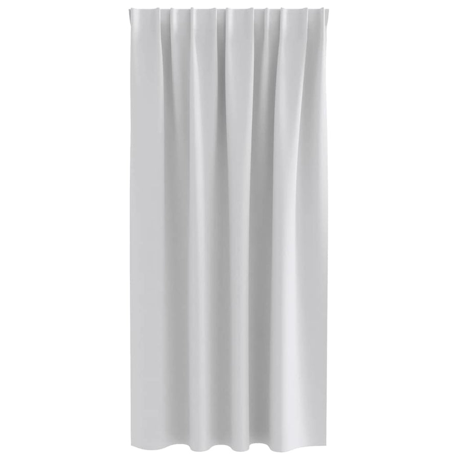 Gordijnen met gordijnen 2 pcs Lichtgrijs Polyester